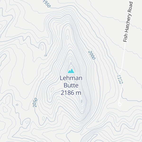 Map of Lehman Butte