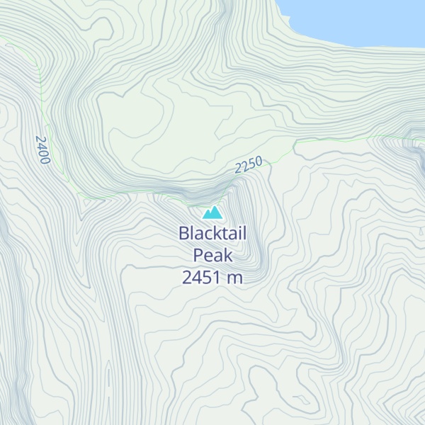Map of Blacktail Peak