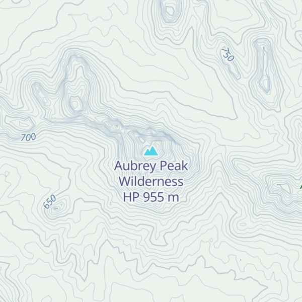 Map of Aubrey Peak Wilderness HP