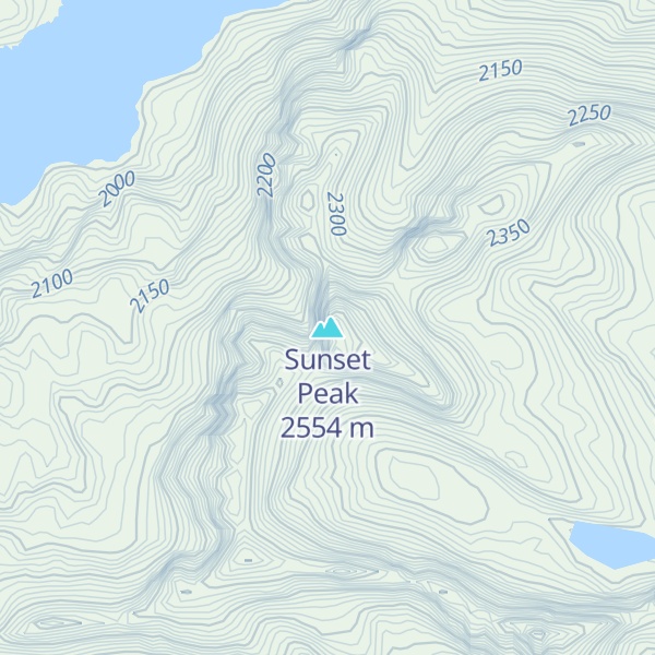 Map of Sunset Peak