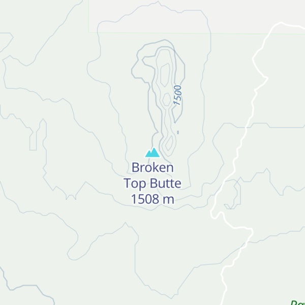 Map of Broken Top Butte