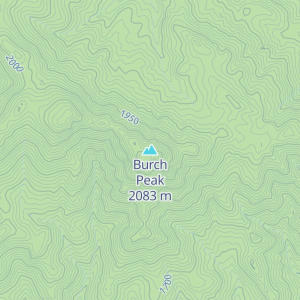 Map of Burch Peak