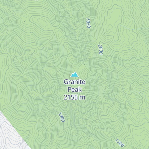 Map of Granite Peak