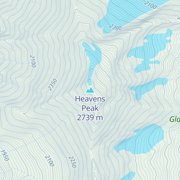 Map of Heavens Peak