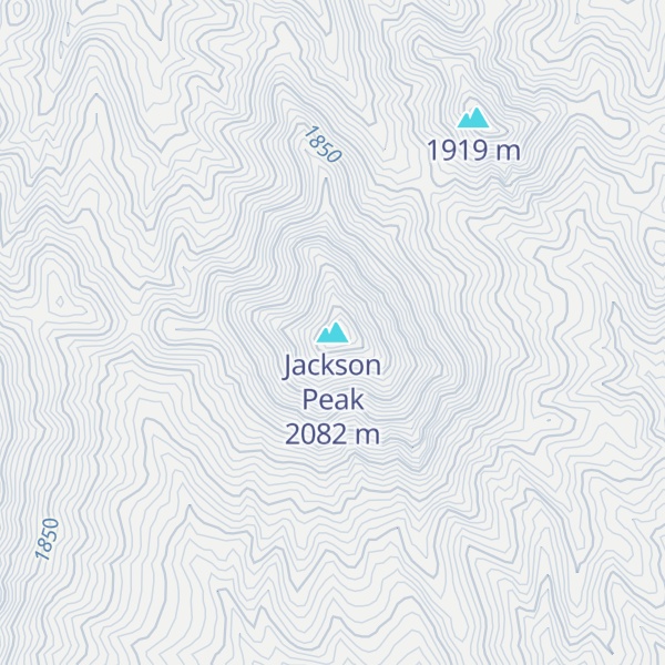 Map of Jackson Peak
