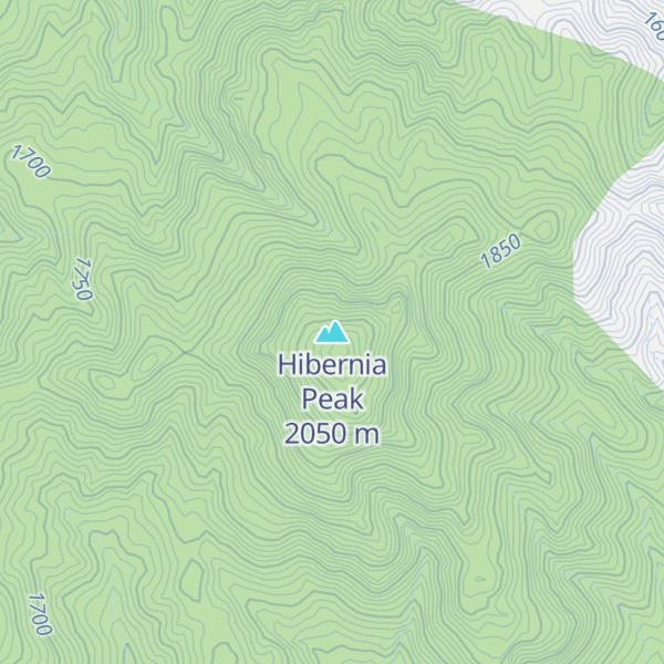 Map of Hibernia Peak