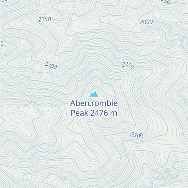 Map of Abercrombie Peak