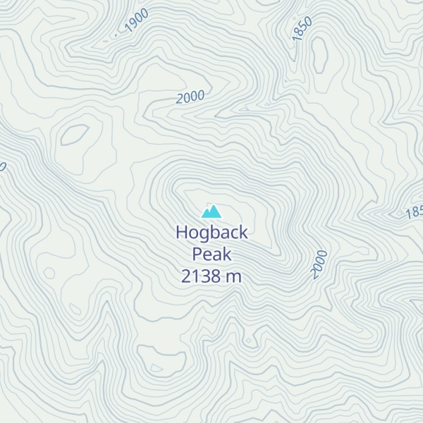 Map of Hogback Peak