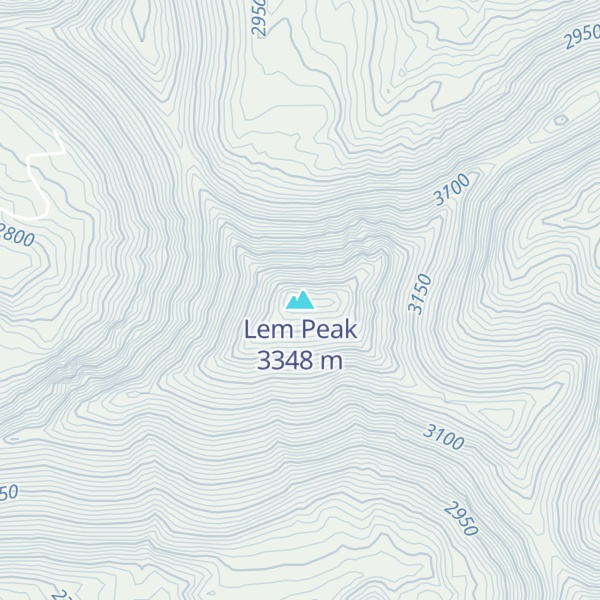 Map of Lem Peak