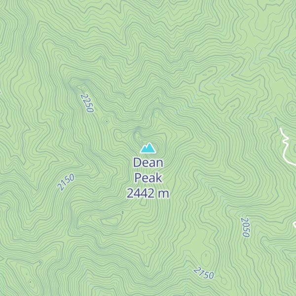 Map of Dean Peak