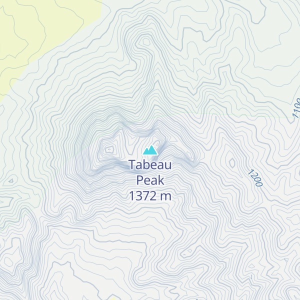 Map of Tabeau Peak