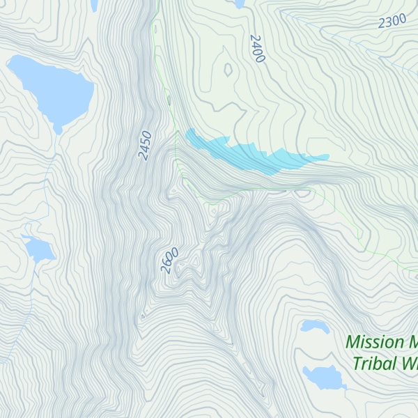 Map of Gray Wolf Peak