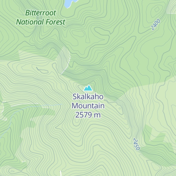 Map of Skalkaho Mountain