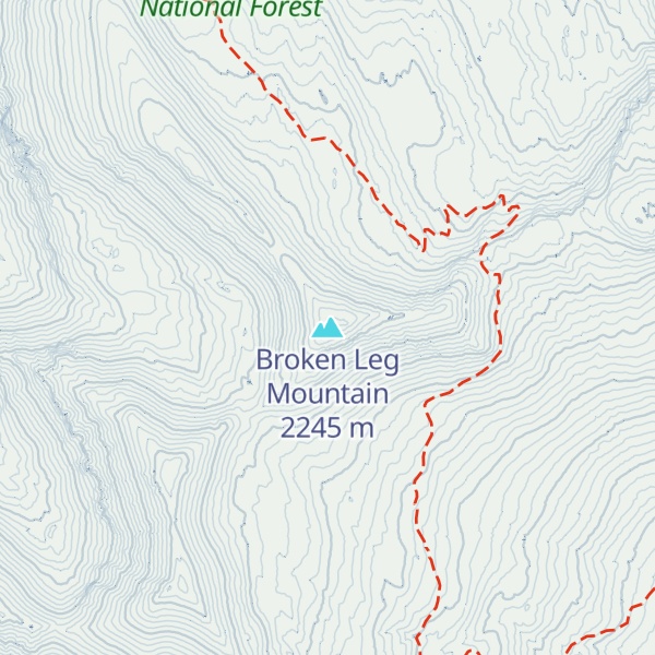 Map of Broken Leg Mountain