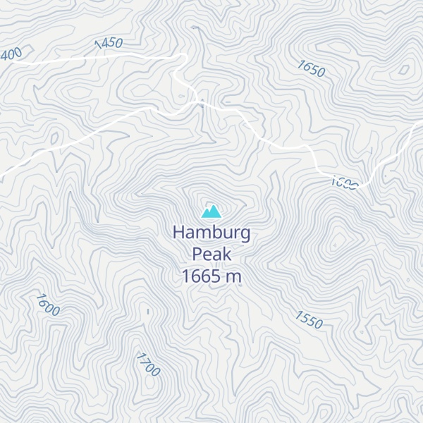 Map of Hamburg Peak