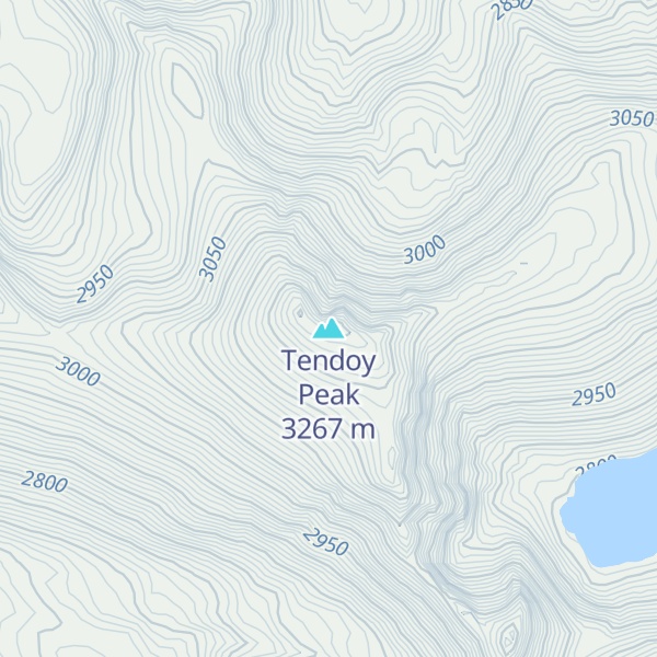 Map of Tendoy Peak