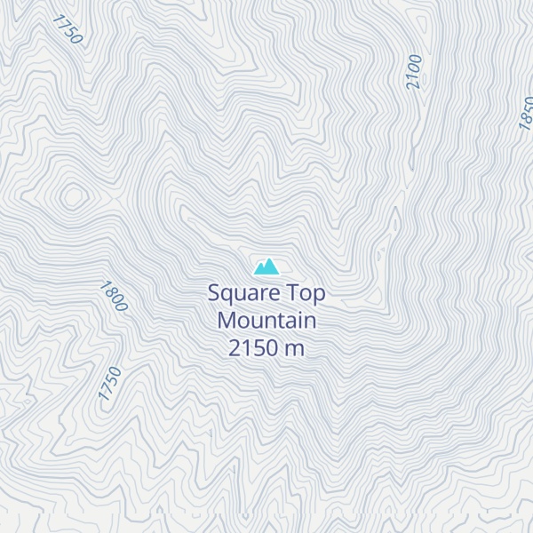 Map of Square Top Mountain