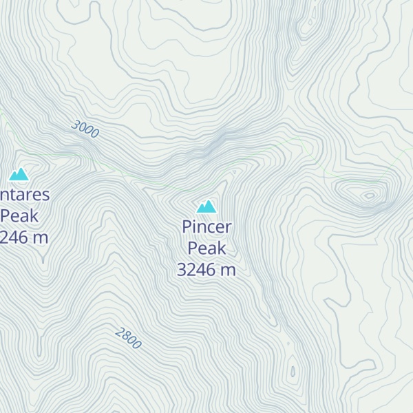 Map of Pincer Peak