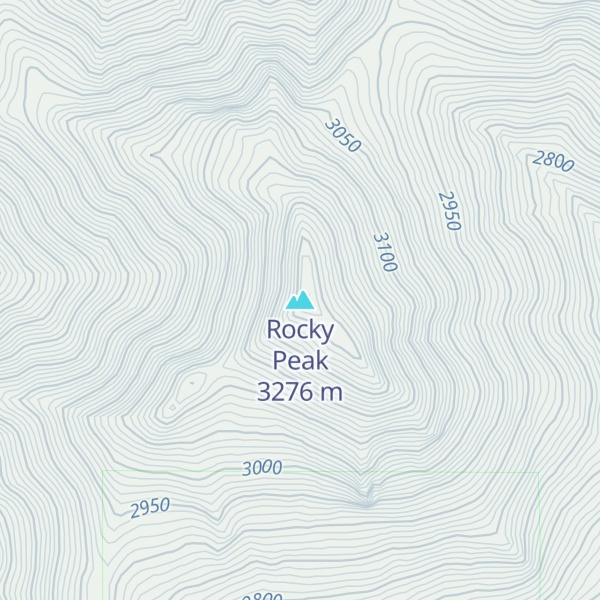 Map of Rocky Peak