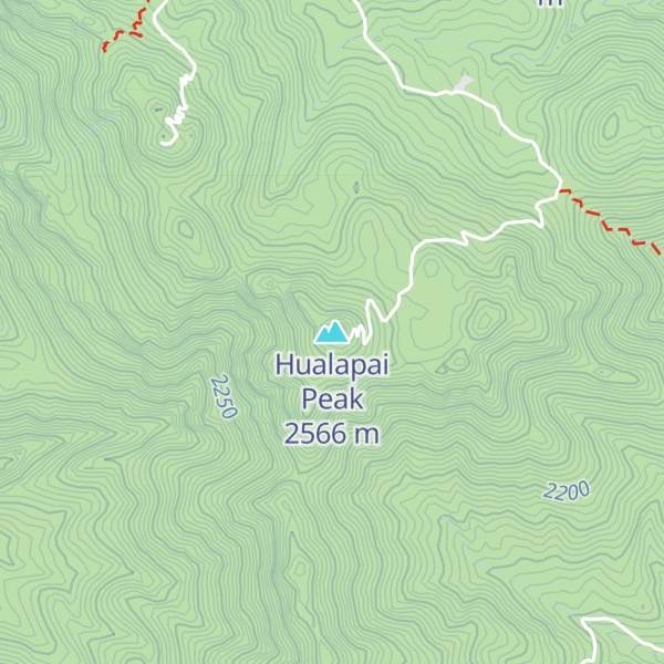 Map of Hualapai Peak