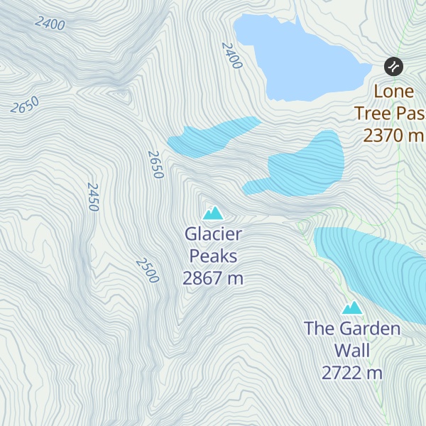Map of Glacier Peaks