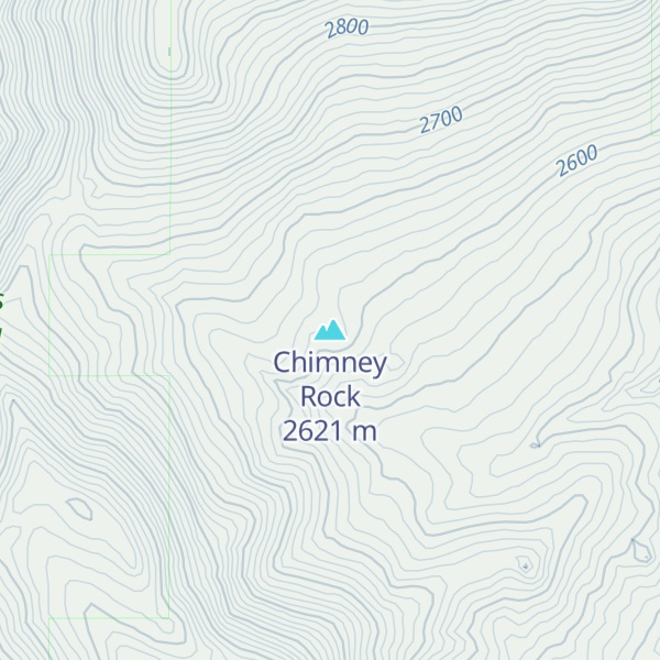 Map of Chimney Rock