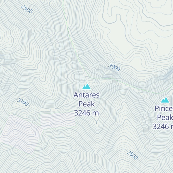 Map of Antares Peak