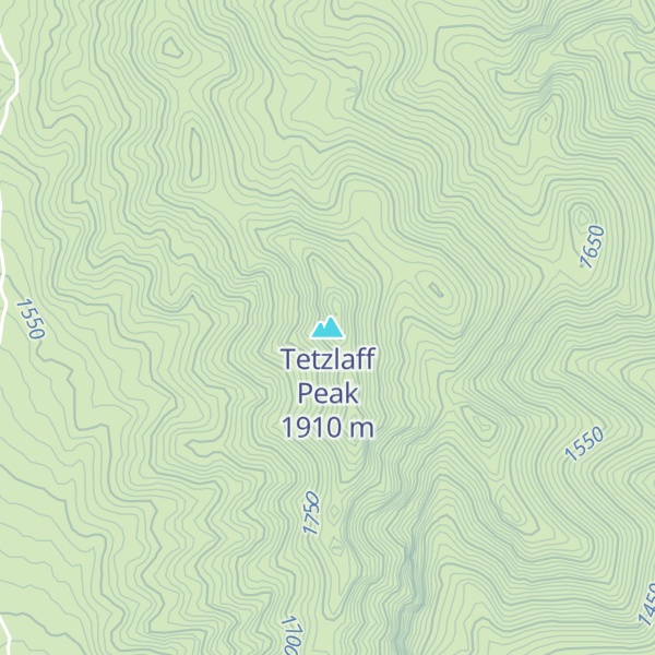 Map of Tetzlaff Peak