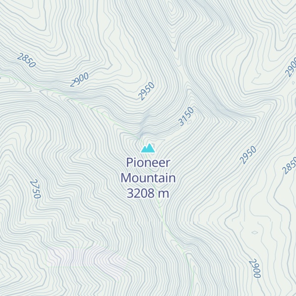 Map of Pioneer Mountain