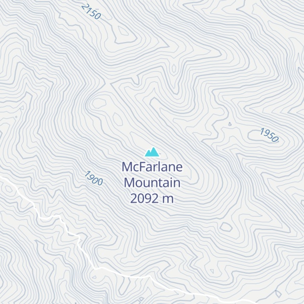Map of McFarlane Mountain