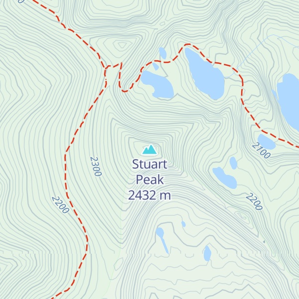 Map of Stuart Peak