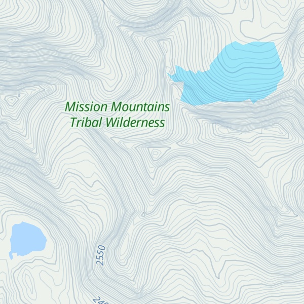 Map of West McDonald Peak