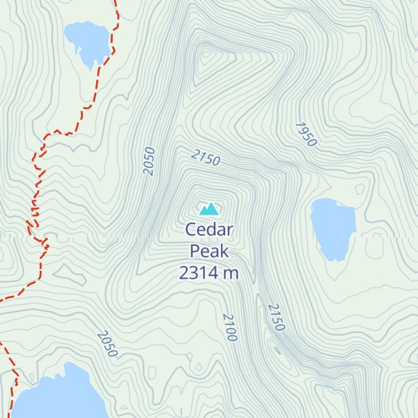 Map of Cedar Peak