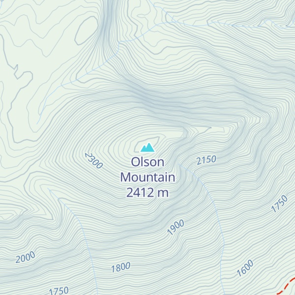 Map of Olson Mountain