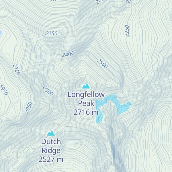 Map of Longfellow Peak