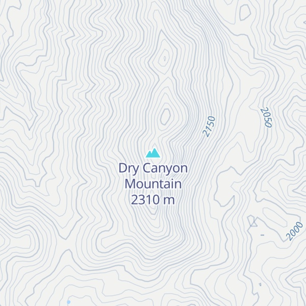Map of Dry Canyon Mountain