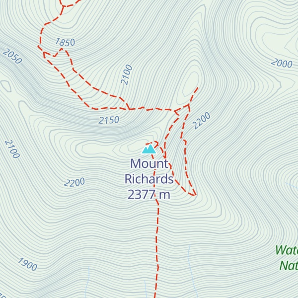 Map of Mount Richards