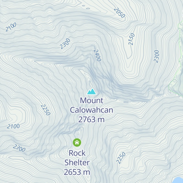 Map of Mount Calowahcan