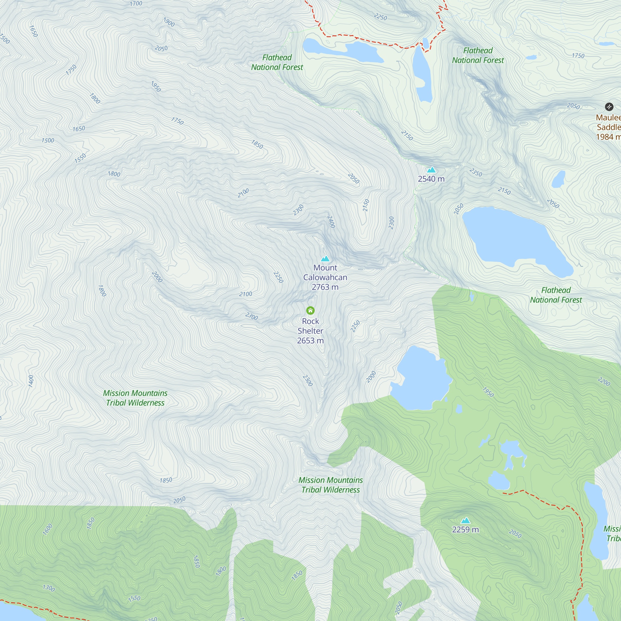 Rock Shelter map
