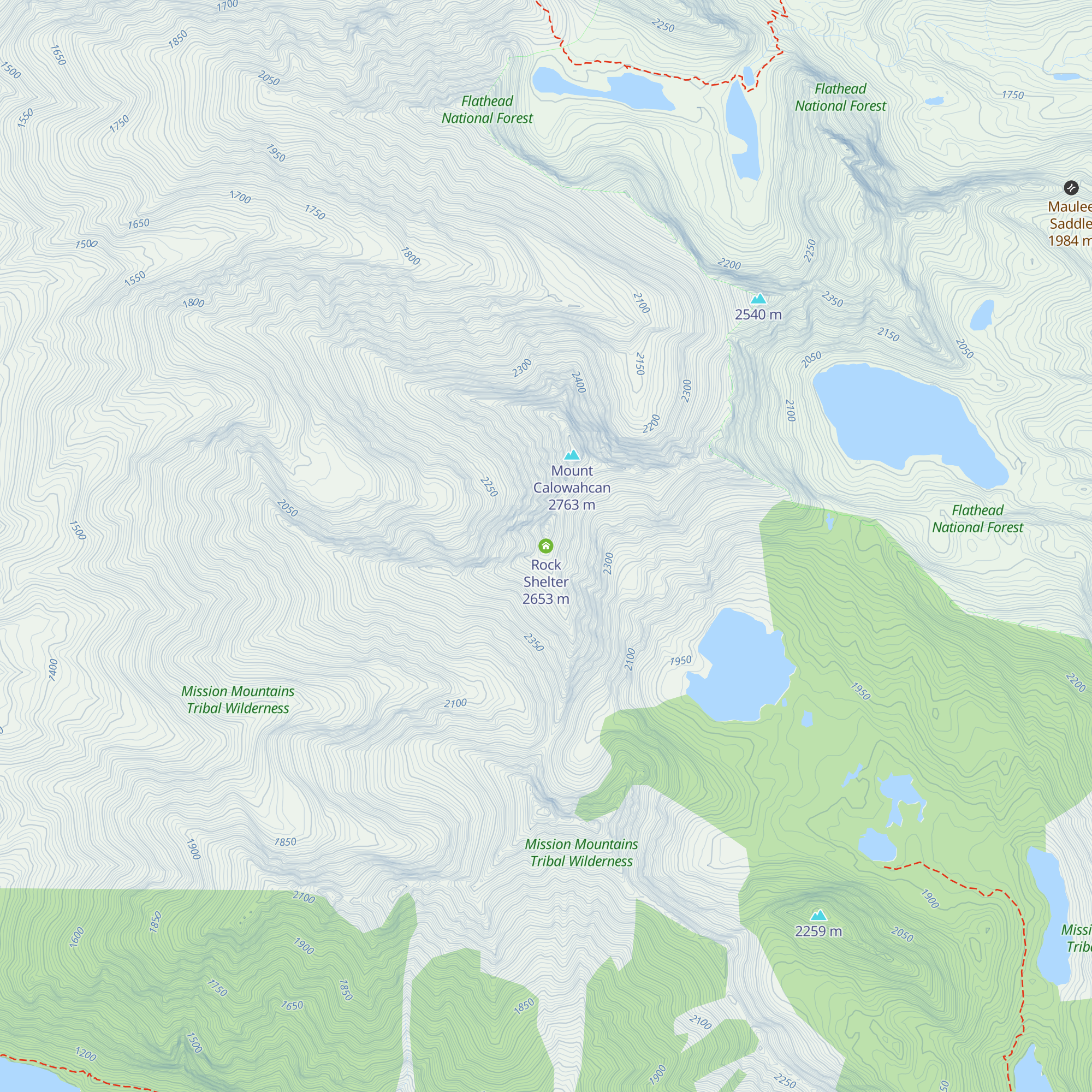 Rock Shelter map
