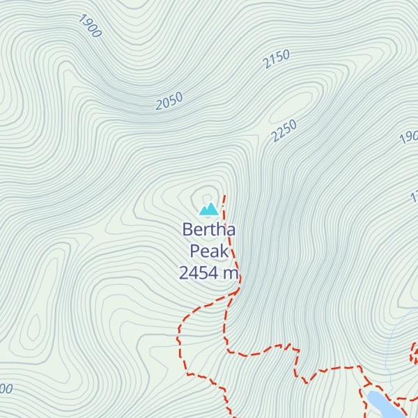 Map of Bertha Peak