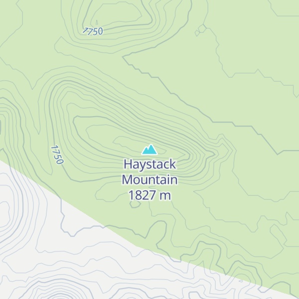 Map of Haystack Mountain