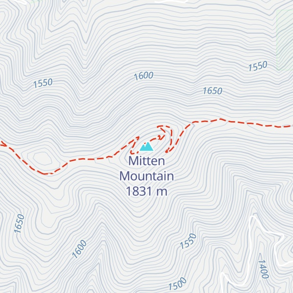 Map of Mitten Mountain