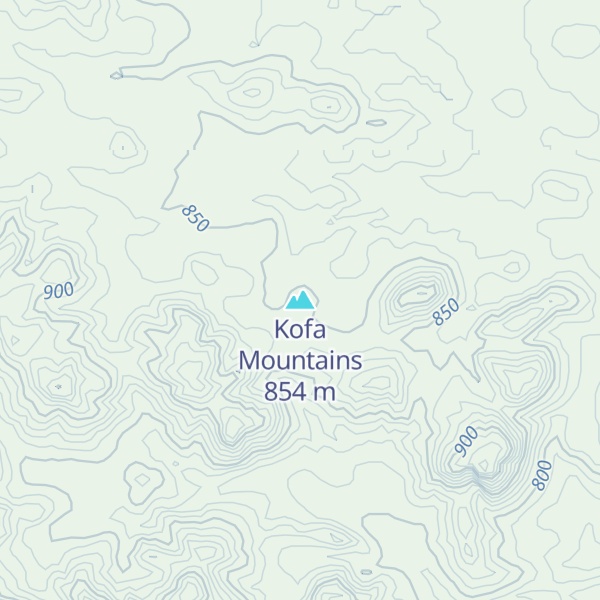 Map of Kofa Mountains