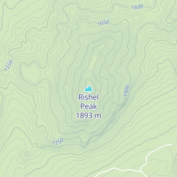 Map of Rishel Peak