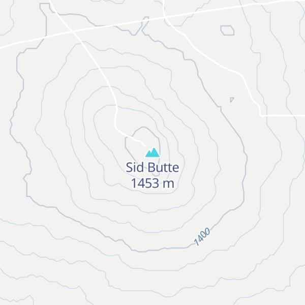 Map of Sid Butte