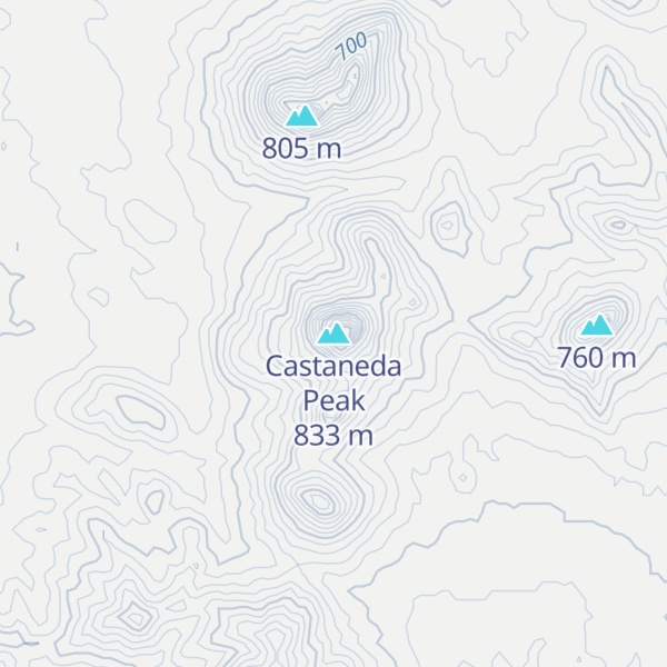 Map of Castaneda Peak