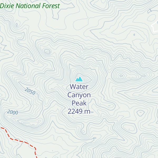 Map of Water Canyon Peak