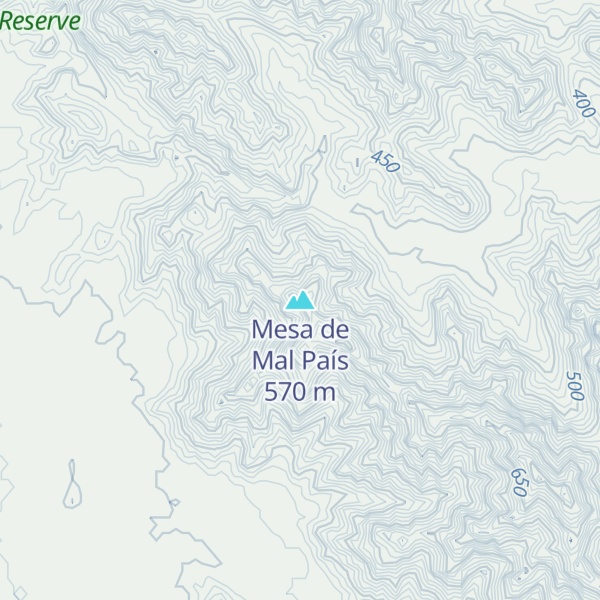 Map of Mesa de Mal País