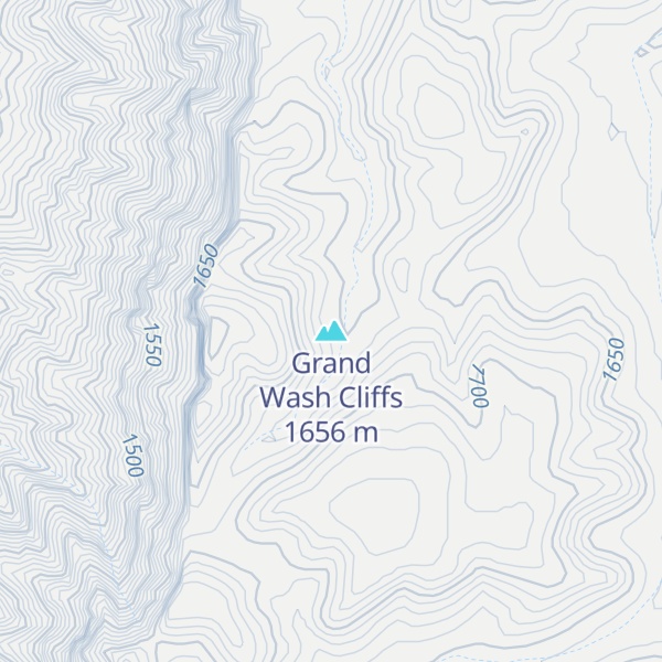 Map of Grand Wash Cliffs